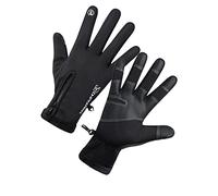 Alomejor Cálidos de Invierno Impermeables Térmicos de Neopreno a Prueba de Viento Pantalla Táctil Dedo Completo con Cremallera Forro de Felpa 23F para Hombres Mujeres Ciclismo Correr Esquí (M)