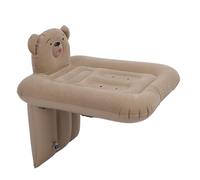 Alomejor Cama Inflable para Coche para Niños Pequeños, Adorable Forma de Oso con Cinturón de Seguridad Desmontable para Viajes de Niños, 31,5 X 23,62 X 32,28 Pulgadas