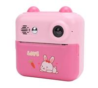 Alomejor Cámara instantánea, zoom digital 50mp 1080P 16x, pantalla HD IPS de 2,4 pulgadas para amantes de la fotografía y la música, material ABS (pink)