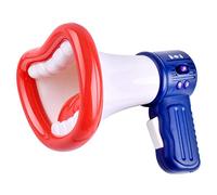 Alomejor Cambiador de Voz, Juguete de Bocina con Varios Botones, Forma de Boca para Niños con Antideslizante, Cordón, Material Plástico (WHITE)