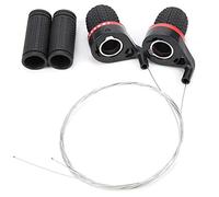 Alomejor Cambio de Velocidad de Bicicleta, Diseño Ergonómico, Mango de Cambio, Agarre Giratorio, Cable de Cambio de Engranaje