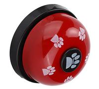 Alomejor Campana de Entrenamiento para Cachorros, Diseño de Huella de Pata Portátil, Campana Duradera para Perros y Gatos para Juego Interactivo y Comunicación (Cubierta roja sobre Fondo Negro)