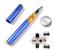 Alomejor Caña de Pescar Telescópica Compacta con Forma de Bolígrafo con Carrete para Pesca en Barco y Equipo de Pesca para Mochileros en Movimiento (1,95m)