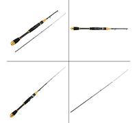 Alomejor Caña de Pescar Telescópica, Equipo de Pesca Portátil Ligero de Fibra de Carbono para Pescadores de Agua Salada y Dulce