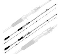 Alomejor Caña Giratoria de 1,8 M, Anillo Guía Duradero, Caña de Pescar Ligera para Pescadores y Coleccionistas, Fibra de Vidrio para Pescar (Caña giratoria 1,8 m)