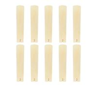 Alomejor Cañas para Saxofón Tenor, 10 Unidades con Estuche Protector de Plástico, Fuerza 2.5, Marcas Grabadas con Láser para Saxo Tenor (2)