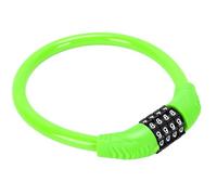 Alomejor Candado de Combinación para Bicicleta, Reiniciable de 4 Dígitos, Resistente, a Prueba de Cortes, con Revestimiento de PVC Resistente Al Desgaste, para Bicicletas, Scooters (GREEN)
