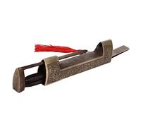 Alomejor Candado de Latón Retro Antiguo Chino para Gabinetes de Cajas de Regalo, Cerradura Horizontal de Patrón Clásico Duradero para Coleccionables, 5,4 X 1,6 X 0,8 Pulgadas