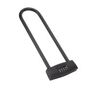Alomejor Candado en U para Bicicleta de Alta Resistencia, Combinación de 4 Dígitos, Candado de Seguridad Reiniciable con Grillete Largo para Bicicletas, Motocicletas, Scooters Eléctricos