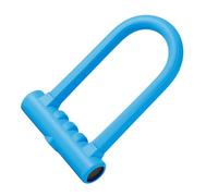 Alomejor Candado en U para Moto, Candado Antirrobo para Scooter de Acero Sólido Resistente con Revestimiento de Silicona y Bloqueo de Doble Apertura, para Bicicleta, Motocicleta, (BLUE)