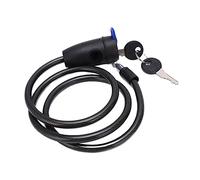 Alomejor Candado para Bicicleta, Candado de Cable de Alambre de Acero con 2 Llaves y Soporte, Núcleo de Aleación de Zinc a Prueba de óxido, para Bicicleta, Motocicleta, Scooter,