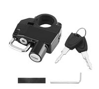 Alomejor Candado para Casco Cerradura de Seguridad para Casco de Motocicleta con 2 Llaves Aleación de Zinc para Manillar de 20 a 28 Mm Soporte Antirrobo con Llave Hexagonal para Ciclistas (Versión