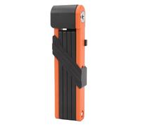 Alomejor Candado Plegable para Bicicleta, Diseño Plegable de 6 Secciones con Cuerpo de Aleación de Acero Resistente y Funda de Goma ABS, Candado de Cadena Antirrobo Impermeable para (naranja negro)