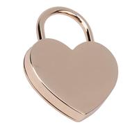 Alomejor Candado Vintage con Cerradura de Corazón Pequeño con Llave para Diario y Joyero, 1 Juego de Cerradura de Metal Duradero, Oro Rosa, 45x59 Mm (Oro rosa)