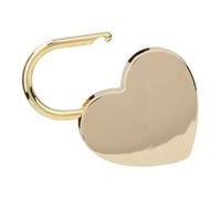 Alomejor Candado Vintage con Cerradura de Corazón Pequeño con Llave para Diario y Joyero, 1 Juego de Cerradura de Metal Duradero, Oro Rosa, 45x59 Mm (imitacion de oro)