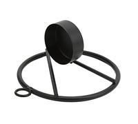 Alomejor Candelabro Moderno de Metal Negro, Portavelas Redondo para Colgar en la Pared, Resistente a la Oxidación, Decoración de Mesa para el Hogar, para Oficina o Uso Doméstico, Hierro de 3,9 X 1,6