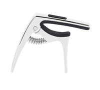 Alomejor Capo de Guitarra, Clamp/Holder Portátil de Metal para Guitarras Eléctricas Acústicas y Ukelele, Tensión Ajustable para Intérpretes de Instrumentos de Cuerda (SILVER)