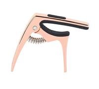 Alomejor Capo de Guitarra, Clamp/Holder Portátil de Metal para Guitarras Eléctricas Acústicas y Ukelele, Tensión Ajustable para Intérpretes de Instrumentos de Cuerda (Oro rosa)