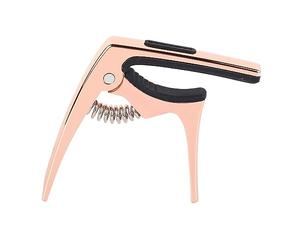 Alomejor Capo de Guitarra, Clamp/Holder Portátil de Metal para Guitarras Eléctricas Acústicas y Ukelele, Tensión Ajustable para Intérpretes de Instrumentos de Cuerda (Oro rosa)