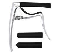 Alomejor Capo de Guitarra Multifunción, Abrazadera de Puente con Almohadillas de Silicona para Guitarra