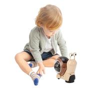 Alomejor Caracol de Juguete Musical para Gatear para Bebés, Caracol Giratorio Eléctrico Educativo con Música y Luces para Niños (Caracol de Carne)