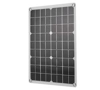 Alomejor Cargador de EnergíA Solar Monocristalino de Panel Solar de 50 W con USB Dual Conversión de 23 A 24 por Ciento IP65 A Prueba de Agua 5 V 2 A 18 V 2,21 A para Uso en Exteriores de Yates de