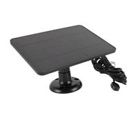 Alomejor Cargador Solar de Alta e 4W para Cámara de Seguridad, Panel Solar para Arlo Pro 4 Ultra 2 Pro 3, Uso en Exteriores, Silicio Monocristalino (BLACK)