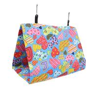 Alomejor Carpa Colgante de Lona Colorida para Pájaros, Escondite de Descanso para Loros, Cacatúas, con Ganchos para Jaula, Casa Nido de Hamaca para Mascotas Pequeñas (29 * 19 * 21CM) (25 * 15 * 18CM)