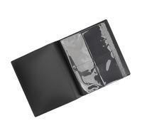Alomejor Carpeta de álbum de Tarjetas, 4 Bolsillos, 160 Tarjetas, Soporte Negro para Coleccionables, Regalo Ideal para Niños y Coleccionistas, Material PP