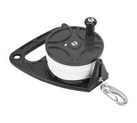 Alomejor Carrete de Buceo de 289 pies, Carrete de Buceo con Ancla para Kayak, Carrete de Buceo con Mango, combinación de Hebilla para Buceo Submarino, Snorkel(Negro)