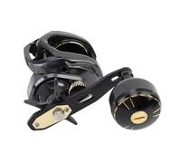 Alomejor Carrete de Pesca Baitcasting, Guía de Alambre de Cerámica en Forma de T con Rodamientos Sellados Dobles 6+1, para Pesca de Bagre, Salmón, Trucha Arcoíris, Lubina