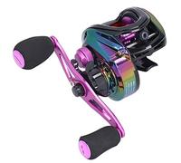 Alomejor Carrete de Pesca Baitcasting, Rueda de Pesca de Fundición Ligera de Metal con Freno Magnético de 12 Engranajes y Salida de Cerámica Suave, para Toda la Universal en Agua (Mano Derecha)