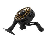 Alomejor Carrete de Pesca de Agua Salada Avanzado de Caída Magnética Anticongelante para Respuesta Rápida para Exploración de Aguas Profundas Metal 4.33x2.76x2.48in Oro (Mano Derecha)