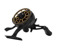 Alomejor Carrete de Pesca en Hielo, de Caída Magnética, Equipo de Pesca en Línea para Lagos y Ríos, Carrete de Alta Velocidad 3.0:1 con Construcción de Metal (Mano Izquierda)