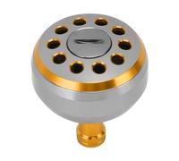 Alomejor Carrete de pesca Power, mango de aleación de aluminio de 38 mm con textura antideslizante para carrete BG Baitcasting, mayor comodidad y control (dorado)