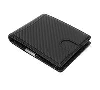 Alomejor Cartera Delgada de Cuero con Bloqueo para Hombre, Billetera con Clamp/Holder para Billetes para Viajeros de Negocios, 10 Ranuras para Tarjetas, Bolsillo Frontal, Billetera Pequeña y Delgada
