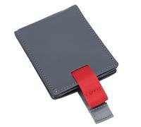 Alomejor Cartera Delgada de Cuero Gris Claro Elegante Tarjetero Plegable con Clip de Dólar para Uso Diario
