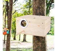 Alomejor Casa para Pájaros con Soporte - Fácil de Ver y Limpiar - Adecuada para Cacatúas y Loros - Incluye 1 Bolsa de Accesorios