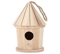 Alomejor Casa para Pájaros de Madera para Bricolaje, Exquisita Casa para Pájaros Colgante para Decoración de Jardín, Kit de Manualidades Creativo para Niños, 5,5x3,9x3,9 Pulgadas