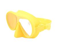 Alomejor Casas de Natación de Vidrio a Temperatura para la Máscara de Snorkel, Vasos Anti-Fog de Plomería para Adultos y Niños (Yellow)