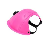 Alomejor Casco Ajustable para Perros con Orificios para Las Orejas, Casco de Seguridad Forrado con Esponja para Montar en Bicicleta Al Aire (Rosa roja)