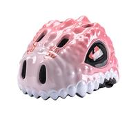 Alomejor Casco de Bicicleta Ajustable para Niños con Diseño de Dinosaurio, Casco de Monopatín para Niños Pequeños con Forro Interior Fresco, para y Niñas, Tamaño 51-54 Cm (Pink)