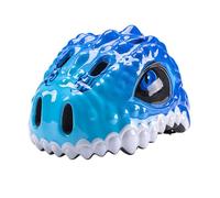 Alomejor Casco de Bicicleta de Dinosaurio para Niños Pequeños, Casco de Monopatín Ajustable, Infantil Transpirable para Niños y Niñas, con Diseño 3D Realista, Espuma EPS Que Absorbe los Golpes (Blue)