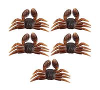 Alomejor cebos de Pesca, Realista en PVC Suave, Cangrejo Artificial, 5 Unidades para Aficionados Agua Dulce Salada Actividades al Aire