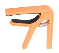 Alomejor Cejilla para Guitarra, Abrazadera de Acero de Plástico Liviano para Guitarras Acústicas y Eléctricas, Accesorio de Afinación Portátil para Músicos, 3,7 X 3,7 Pulgadas (ORANGE)