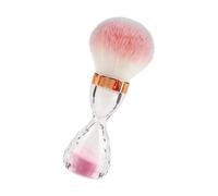 Alomejor Cepillo Suave para Polvo de Uñas, Diseño Grande de Reloj de para una Limpieza Eficaz de los Restos de Uñas, 1 Pieza (PINK)