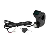 Alomejor Cerradura de Encendido para Patinete Eléctrico con 2 Llaves, Enchufe de 3 Pines, Interruptor de Arranque de un Botón para Patinete de 10 Pulgadas