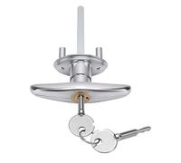 Alomejor Cerradura de Manija en T para Puerta de Garaje de Metal con Acabado Antioxidante, Ideal para Puertas Correderas y Portones Automáticos