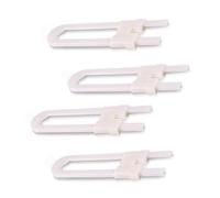 Alomejor Cerraduras de Gabinete, 4 Piezas Cerraduras de Puerta de Gabinete en Forma de U Pestillos de Seguridad a Prueba de Niños sin Instalación de Taladro para Refrigeradores Ventanas