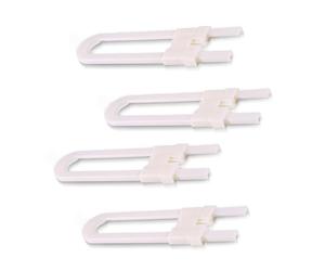 Alomejor Cerraduras de Gabinete, 4 Piezas Cerraduras de Puerta de Gabinete en Forma de U Pestillos de Seguridad a Prueba de Niños sin Instalación de Taladro para Refrigeradores Ventanas